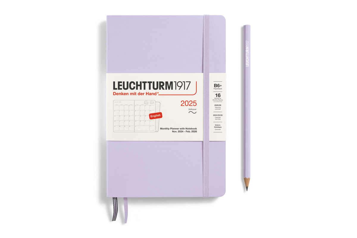 LEUCHTTURM1917 Agenda 2025 12M Softcover Paperback (B6+) Monthly Planner/Notebook Lilac