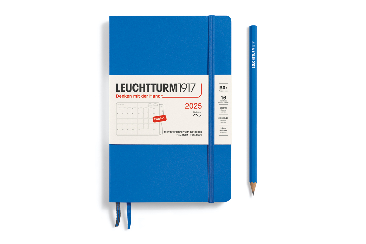 LEUCHTTURM1917 Agenda 2025 12M Softcover Paperback (B6+) Monthly Planner/Notebook Sky