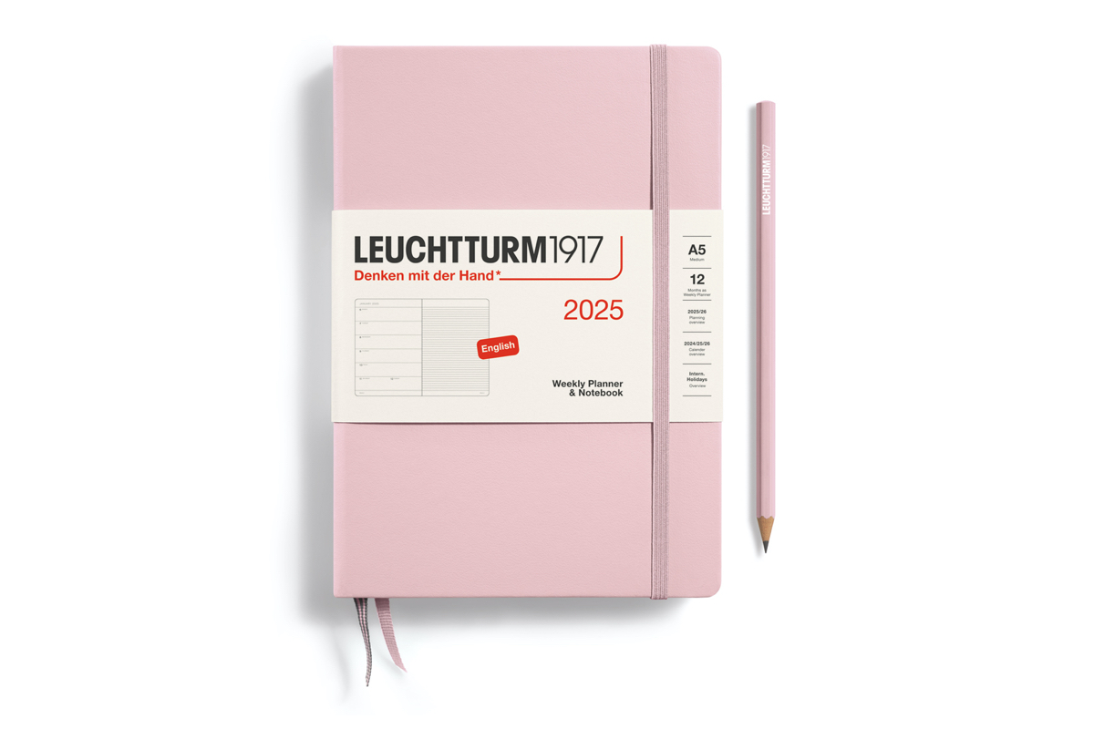 LEUCHTTURM1917 Agenda 2025 12M Hardcover Medium (A5) Weekly Planner/Notebook Powder