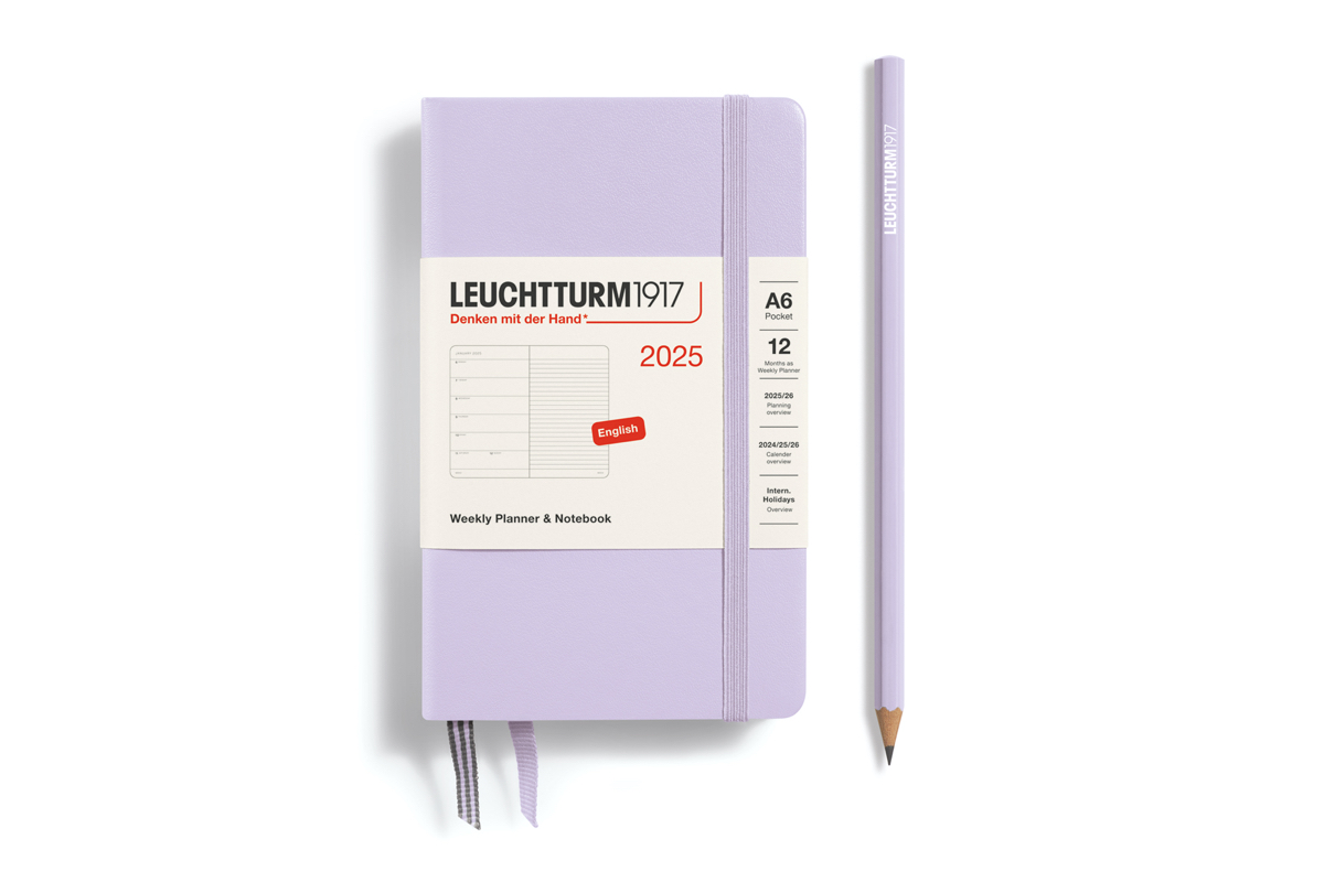 LEUCHTTURM1917 Agenda 2025 12M Hardcover Pocket (A6) Weekly Planner/Notebook Lilac