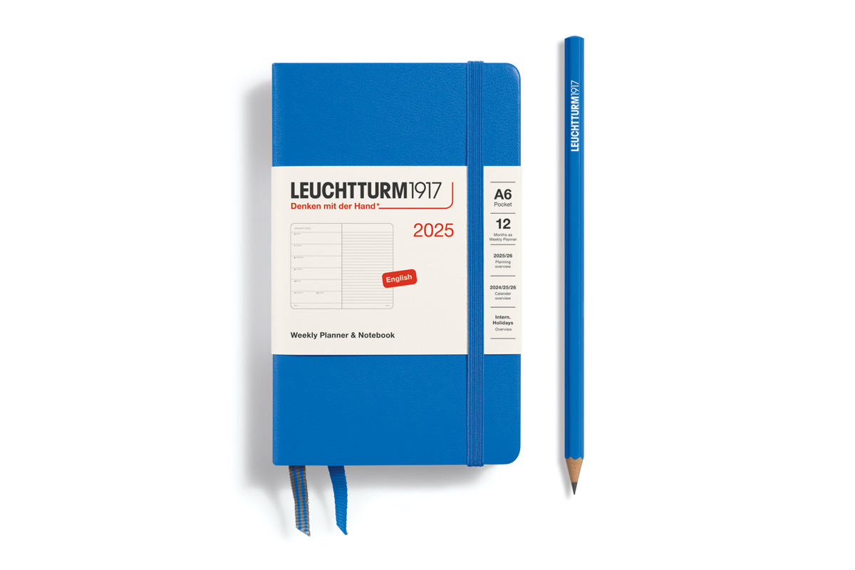 LEUCHTTURM1917 Agenda 2025 12M Hardcover Pocket (A6) Weekly Planner/Notebook Sky