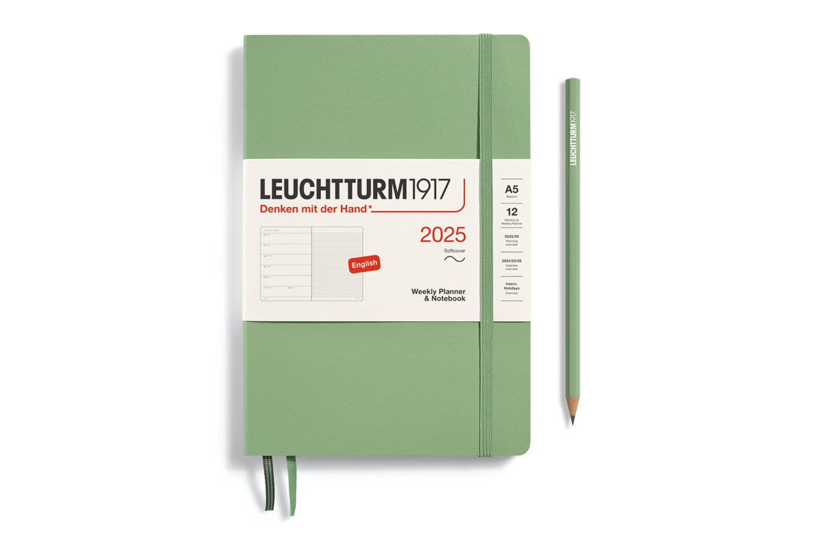 LEUCHTTURM1917 Agenda 2025 12M Softcover Medium (A5) Weekly Planner/Notebook Sage