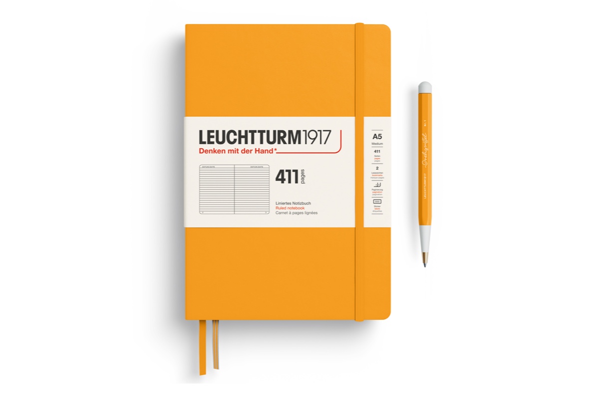 LEUCHTTURM1917 Notebook 411pg Medium (A5) Hardcover Rising Sun Ruled