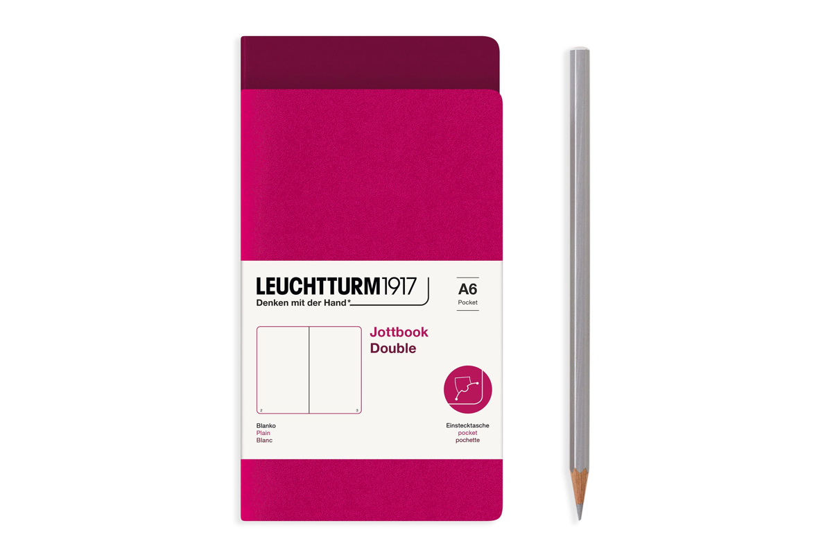 LEUCHTTURM1917 Jottbook Plain A6 Port Red & Berry