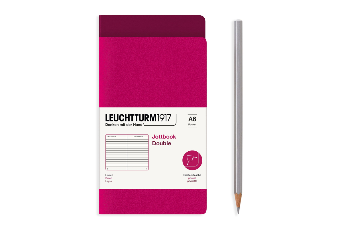 LEUCHTTURM1917 Jottbook Ruled A6 Port Red & Berry