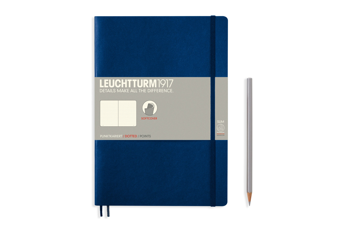 LEUCHTTURM1917 Notebook Dotted Softcover B5 Navy