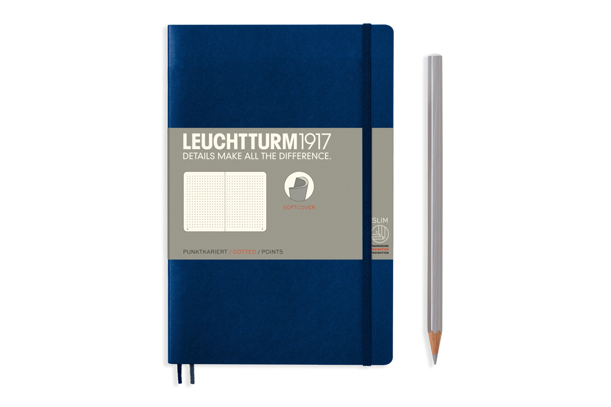 LEUCHTTURM1917 Notebook Dotted Softcover B6+ Navy