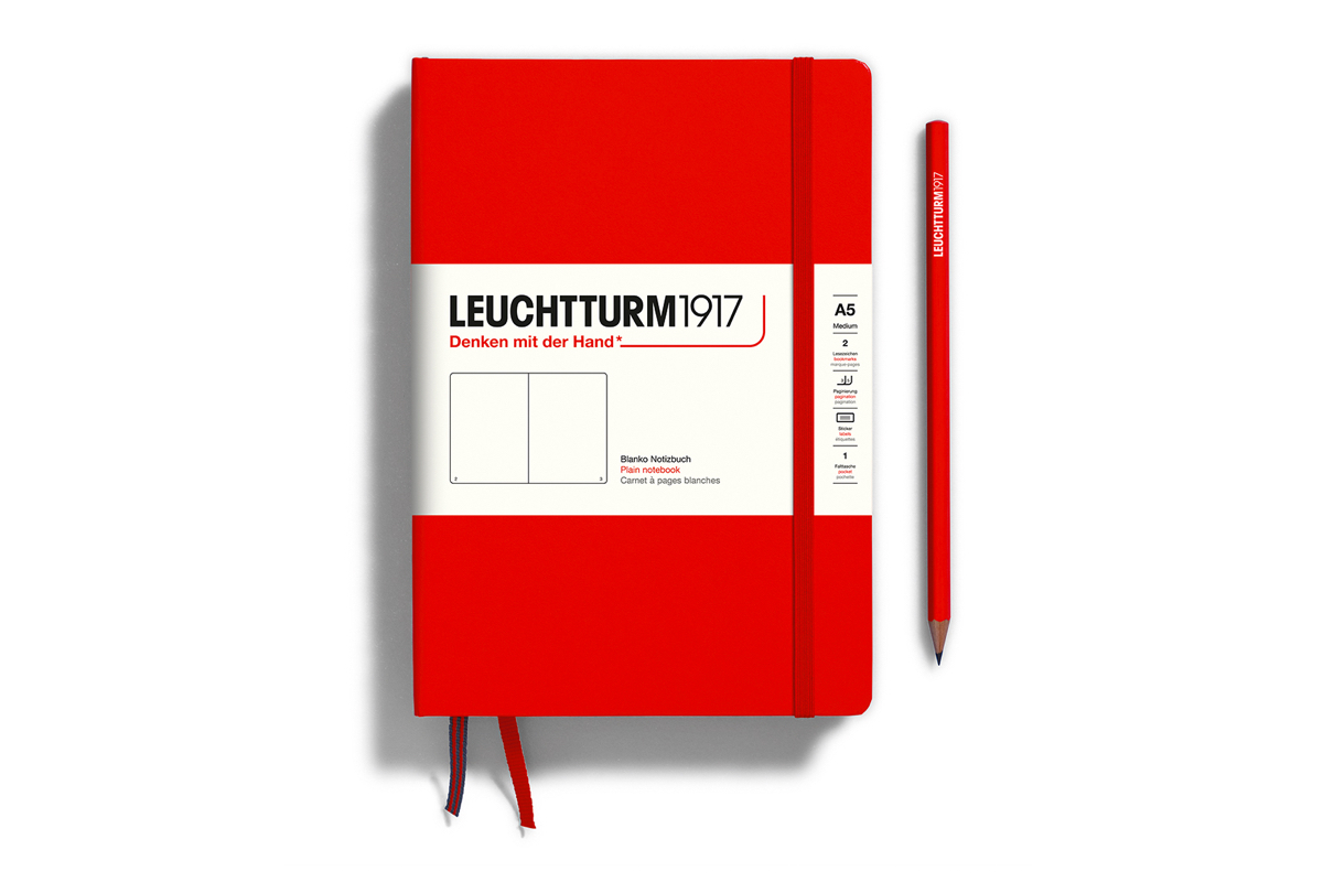 LEUCHTTURM1917 Notebook Plain Hardcover A5 Red