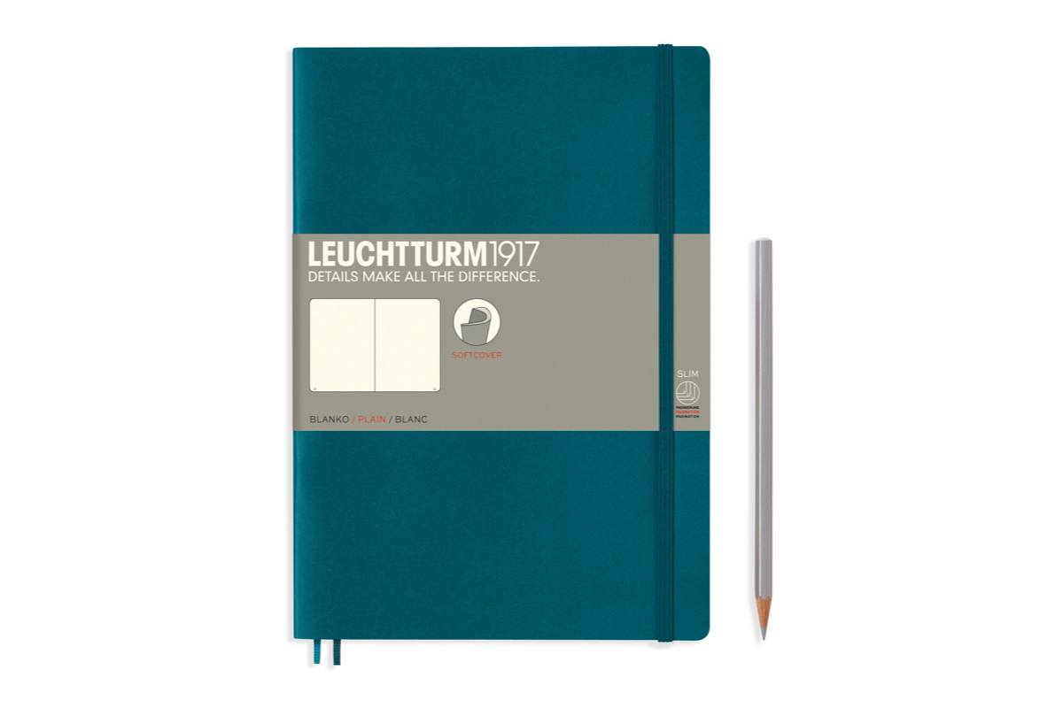 LEUCHTTURM1917 Notebook Plain Softcover B5 Pacific Green