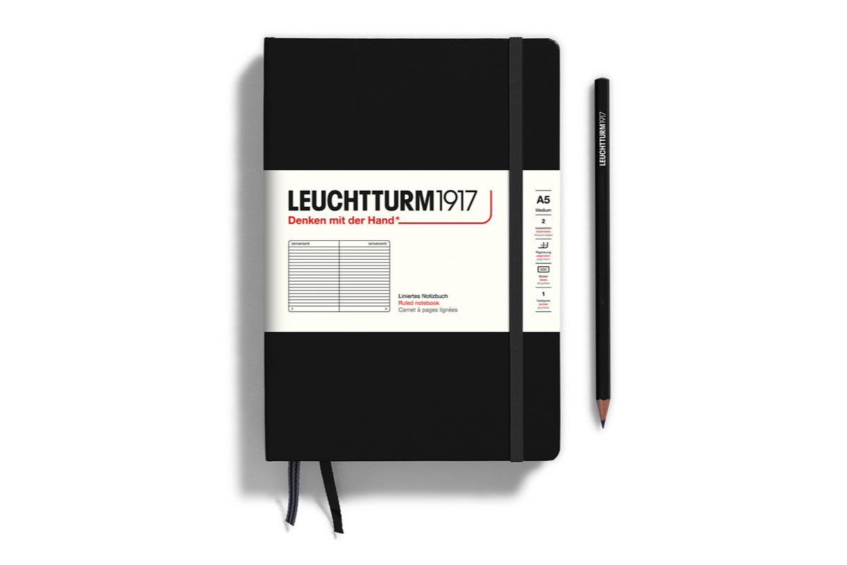 LEUCHTTURM1917 Notebook Ruled Hardcover A5 Black