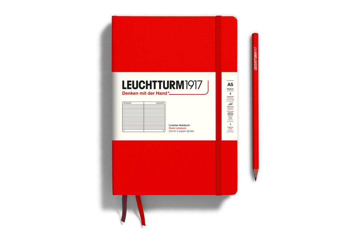 LEUCHTTURM1917 Notebook Ruled Hardcover A5 Red