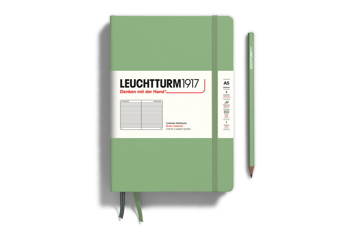 Carnet Leuchtturm1917 Couverture rigide, A5, Blanc, Noir, 249