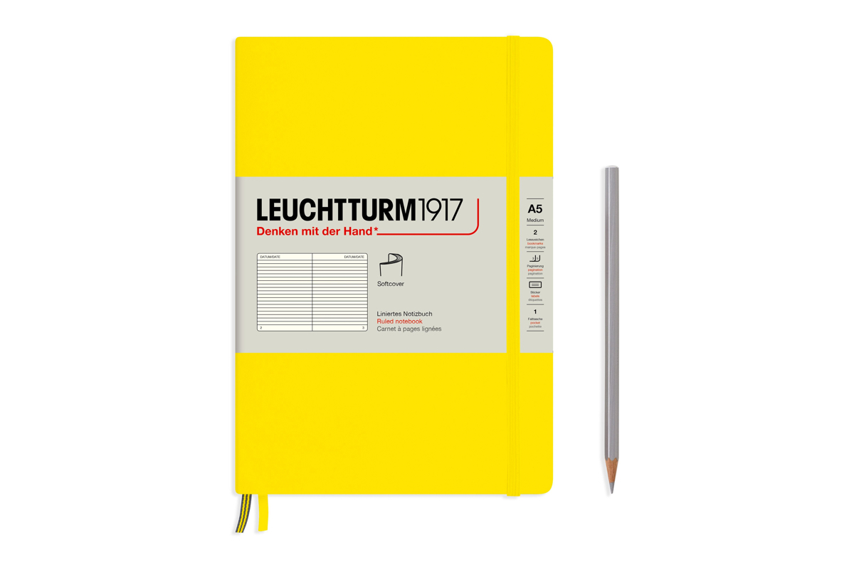 LEUCHTTURM1917 Notebook Ruled Softcover A5 Lemon