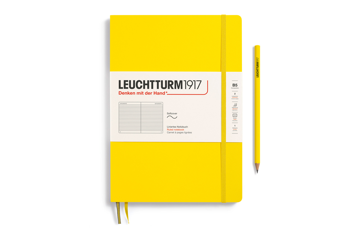 LEUCHTTURM1917 Notebook Ruled Softcover B5 Lemon