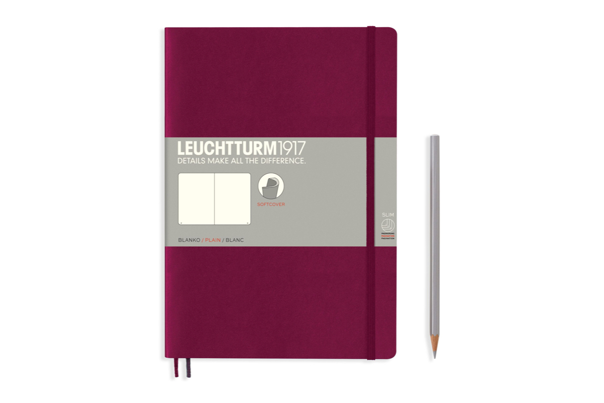 LEUCHTTURM1917 Notebook Ruled Softcover B5 Port Red