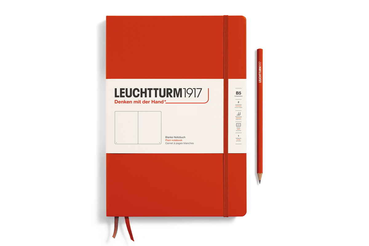 LEUCHTTURM1917 Notebook Plain Hardcover B5 Fox Red