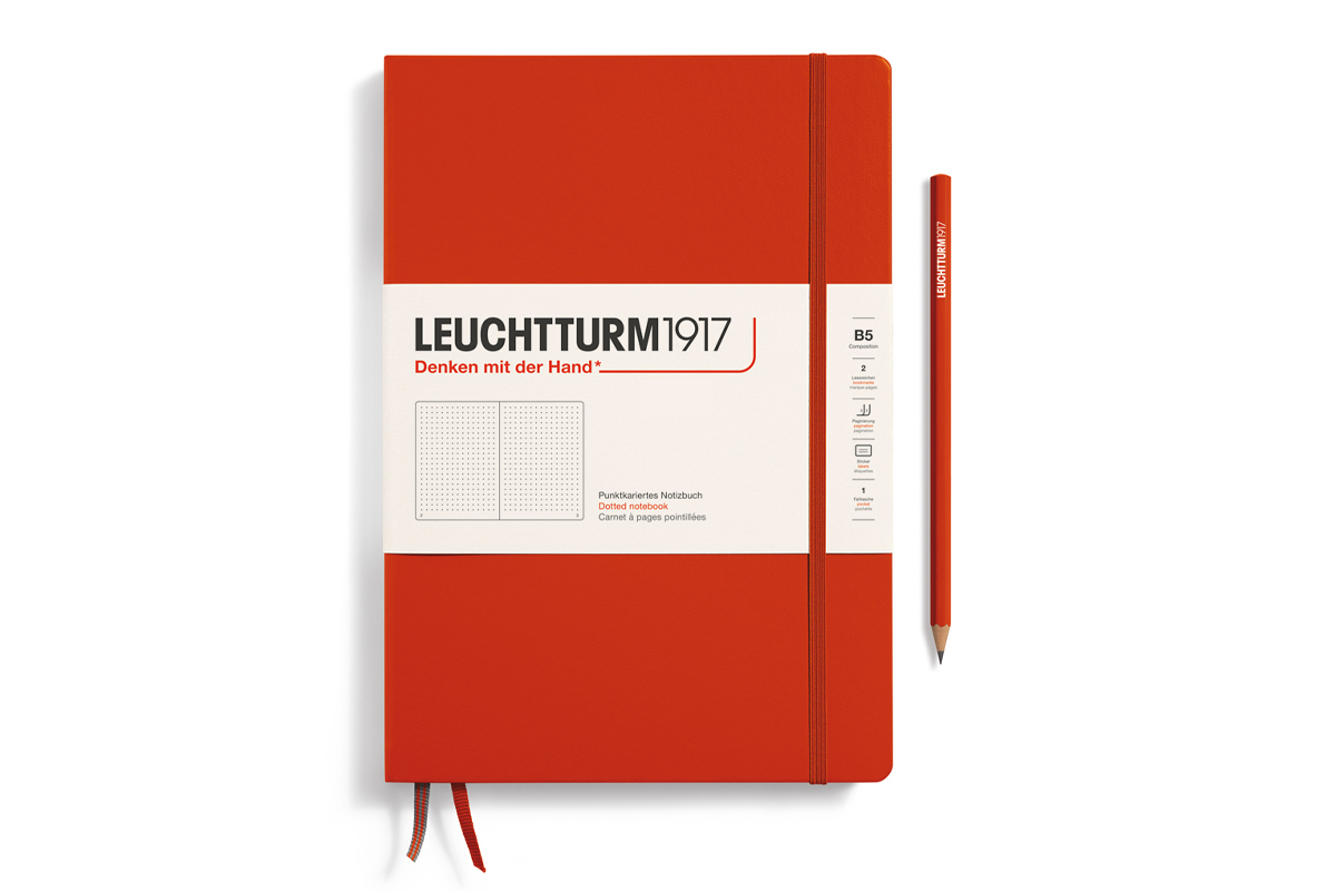 LEUCHTTURM1917 Notebook Dotted Hardcover B5 Fox Red