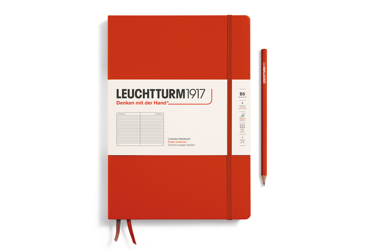 LEUCHTTURM1917 Notebook Ruled Hardcover B5 Fox Red