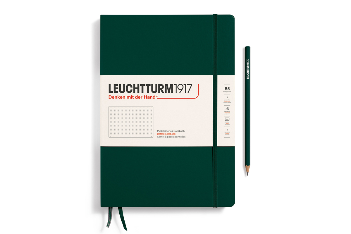 LEUCHTTURM1917 Notebook Dotted Hardcover B5 Forest Green