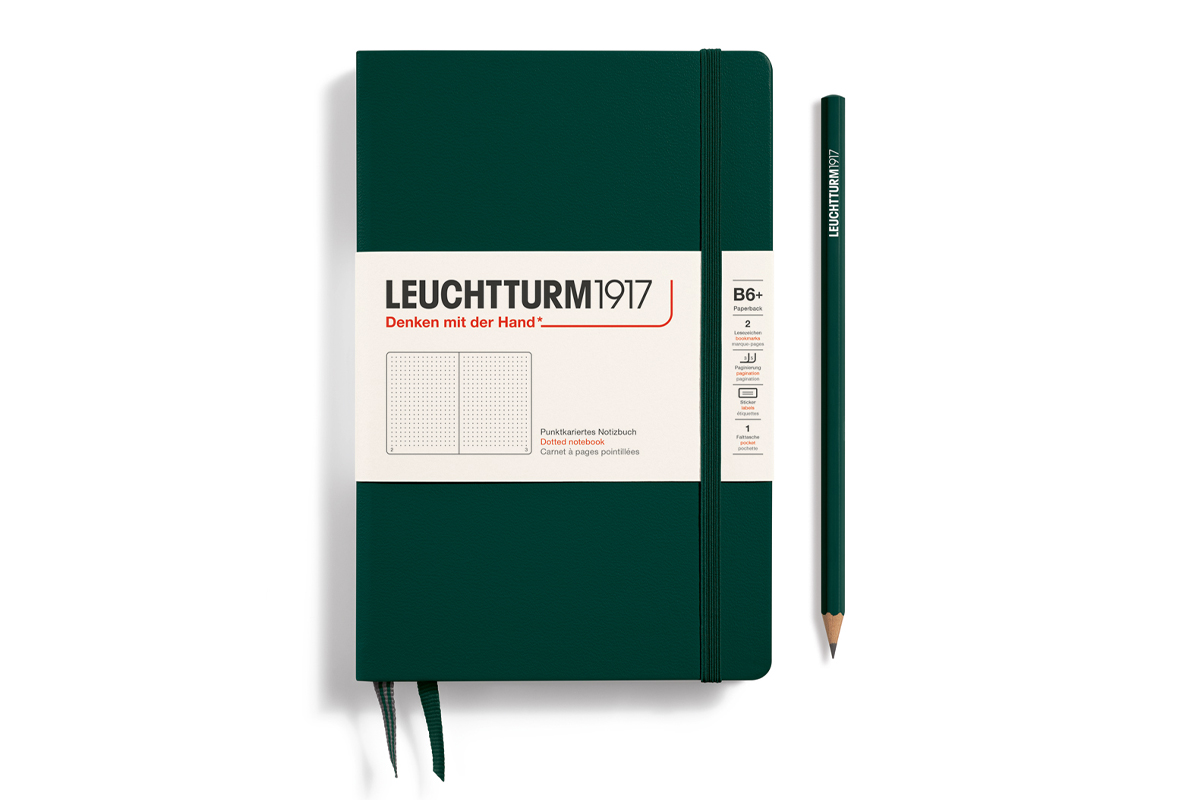 LEUCHTTURM1917 Notebook Dotted Hardcover B6+ Forest Green