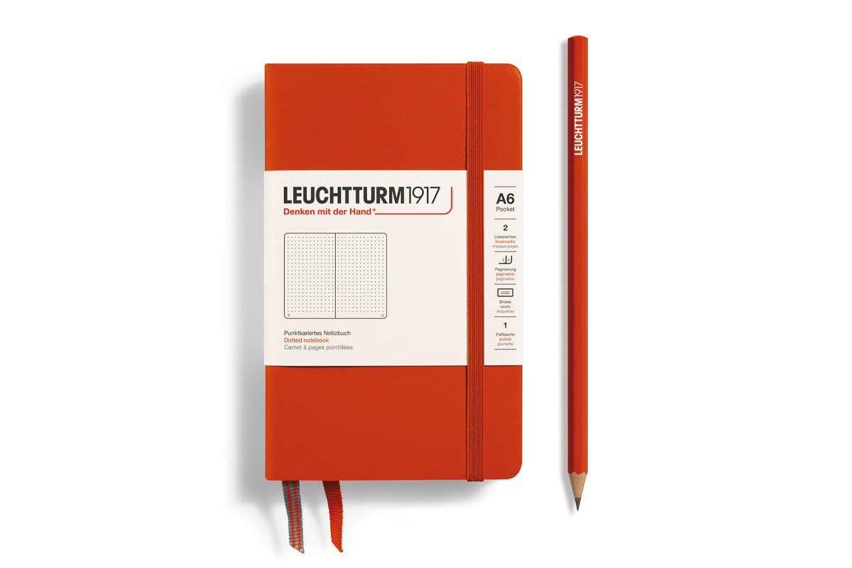 LEUCHTTURM1917 Notebook Dotted Hardcover A6 Fox Red