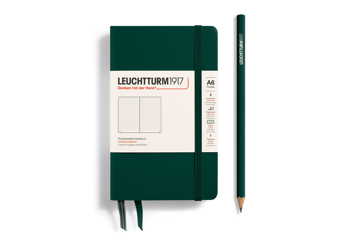 LEUCHTTURM1917 Notebook Dotted Hardcover A6 Forest Green