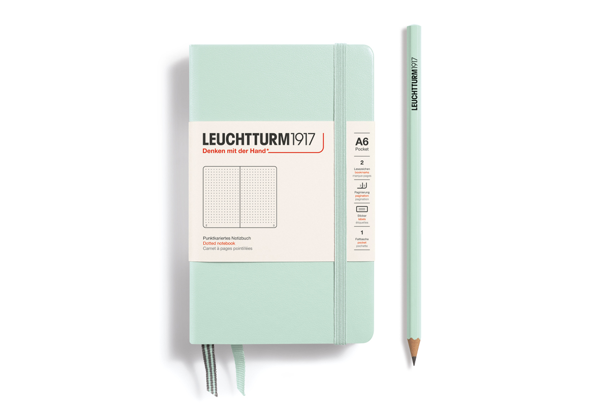 LEUCHTTURM1917 Notebook Dotted Hardcover A6 Mint Green