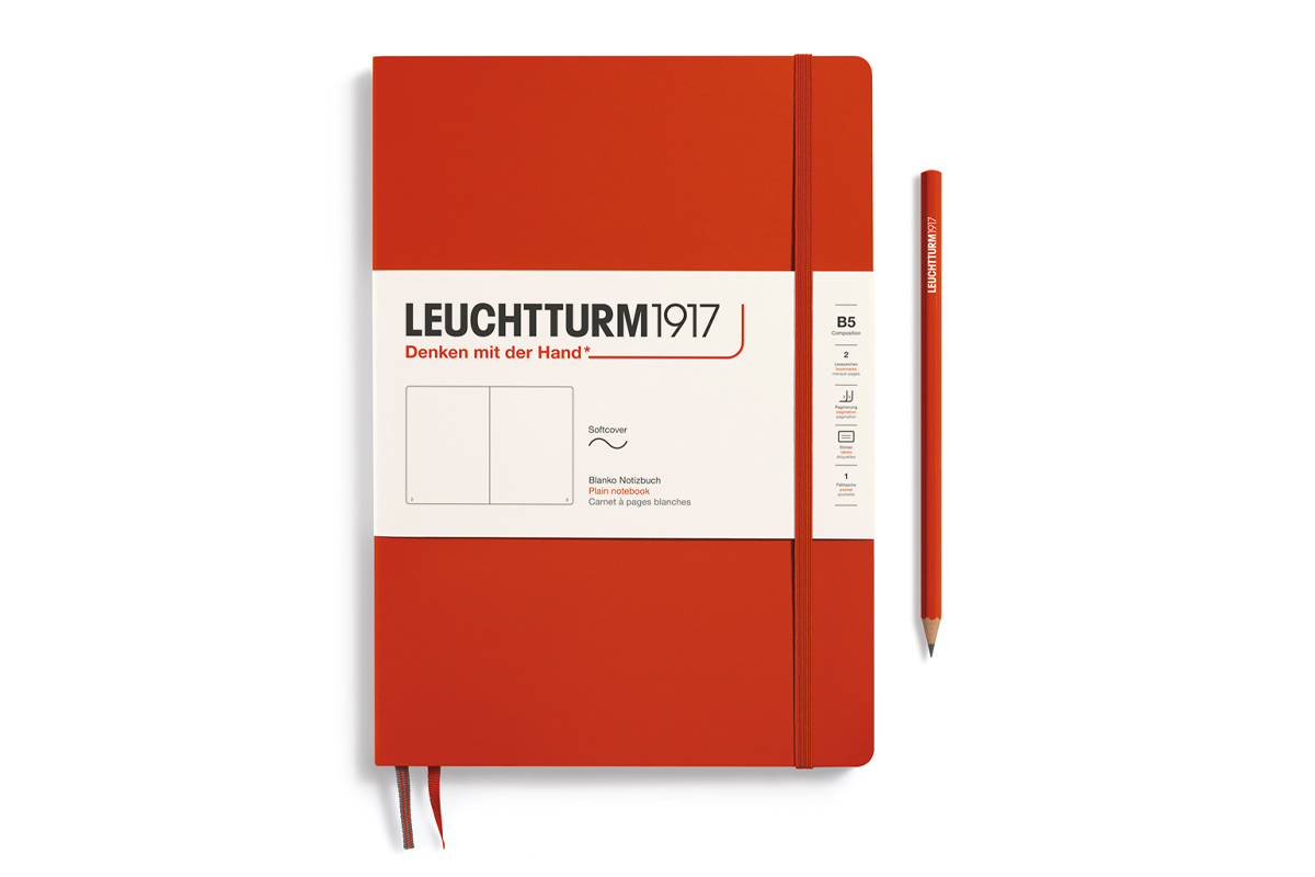 LEUCHTTURM1917 Notebook Plain Softcover B5 Fox Red