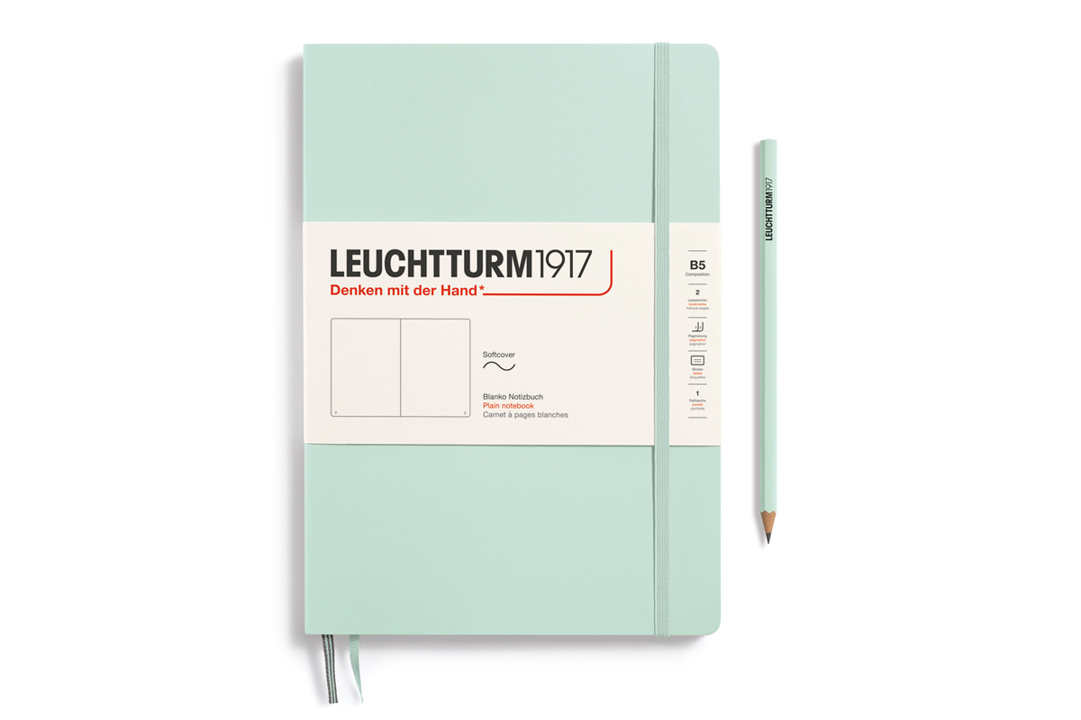 LEUCHTTURM1917 Notebook Plain Softcover B5 Mint Green