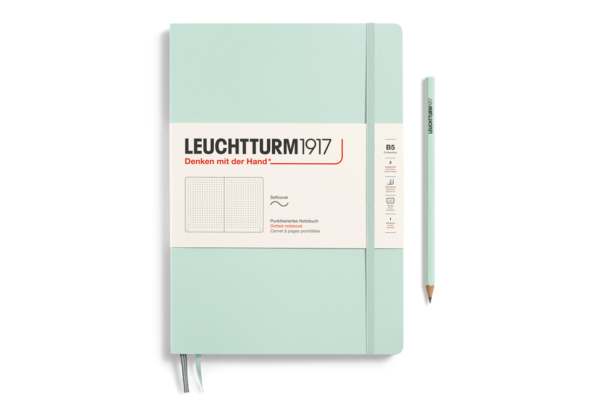 LEUCHTTURM1917 Notebook Dotted Softcover B5 Mint Green