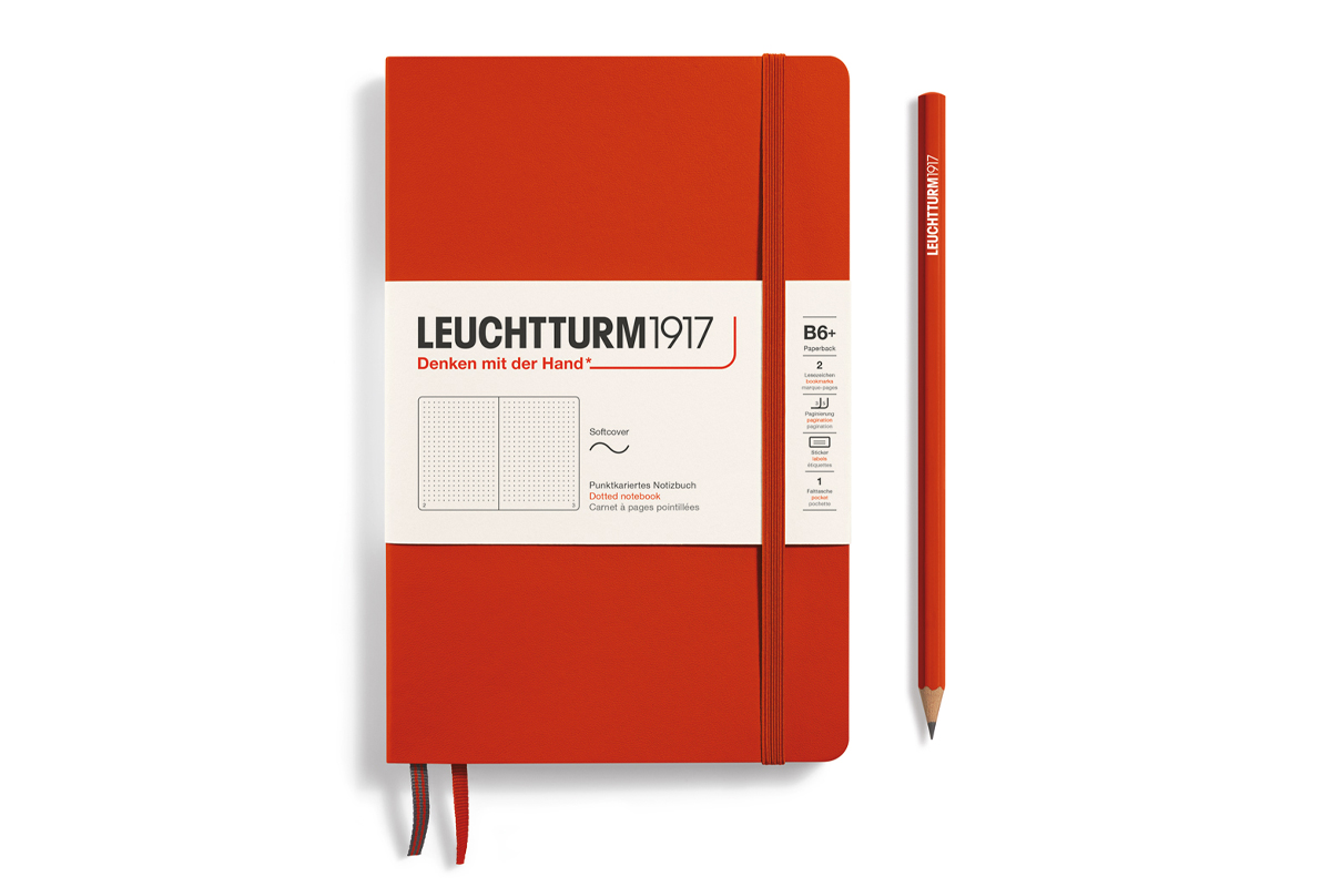 LEUCHTTURM1917 Notebook Dotted Softcover B6+ Fox Red