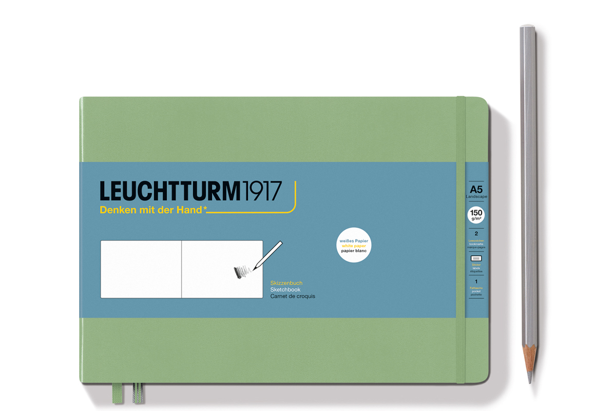 LEUCHTTURM1917 Sketchbook Medium Landscape Sage