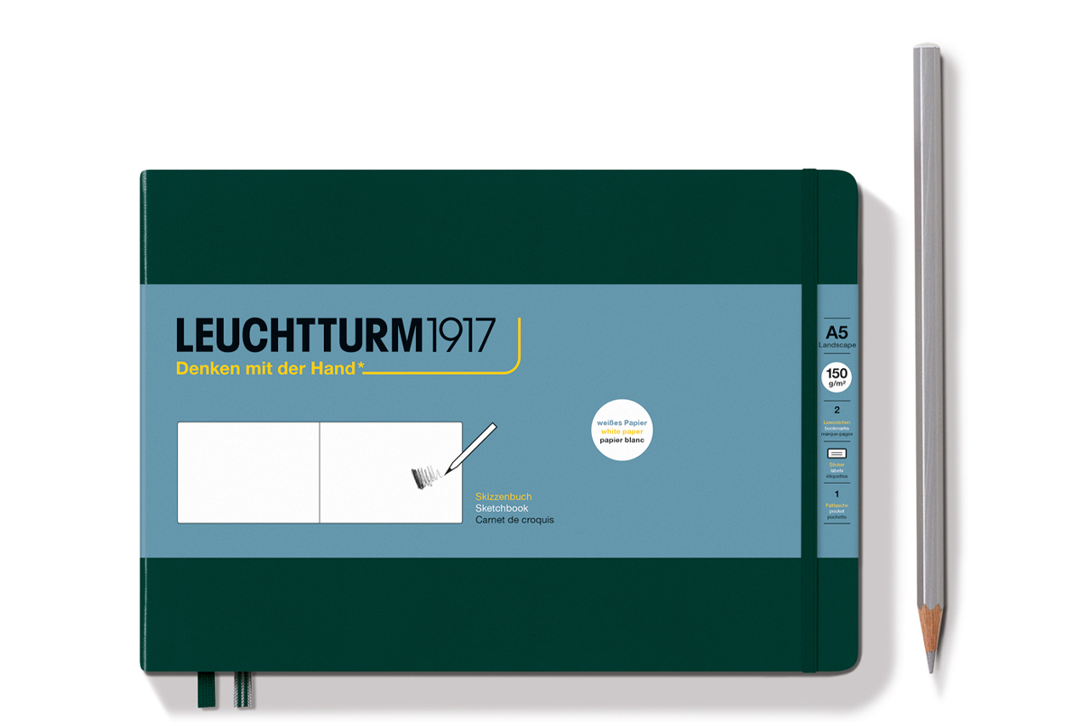 LEUCHTTURM1917 Sketchbook Medium Landscape Forest Green