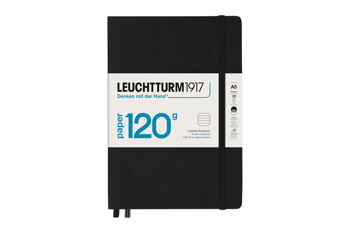 LEUCHTTURM1917 Notebook Ruled 120 Hardcover A5 Black