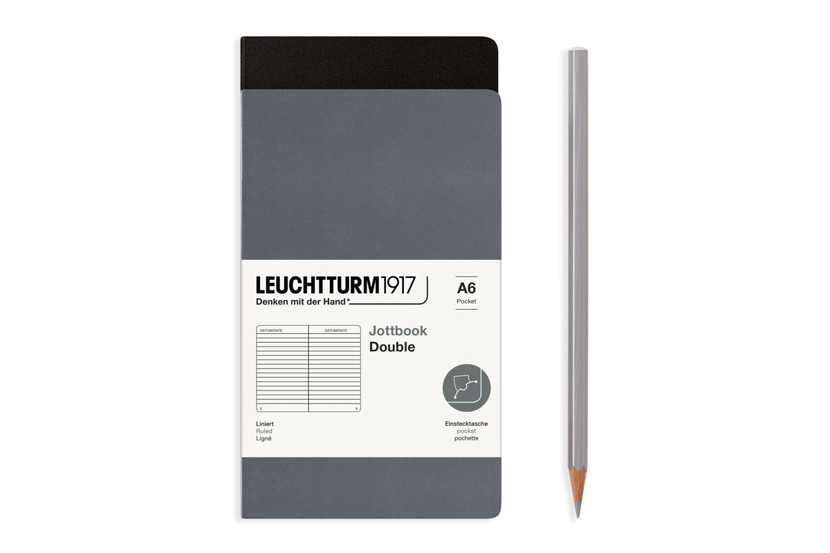 LEUCHTTURM1917 Jottbook Ruled A6 Anthracite & Black