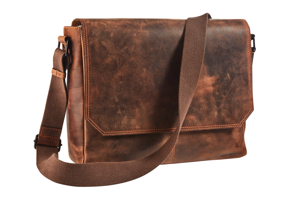 Maverick 'The Original' Lederen Messenger Bag met 14" laptopvak