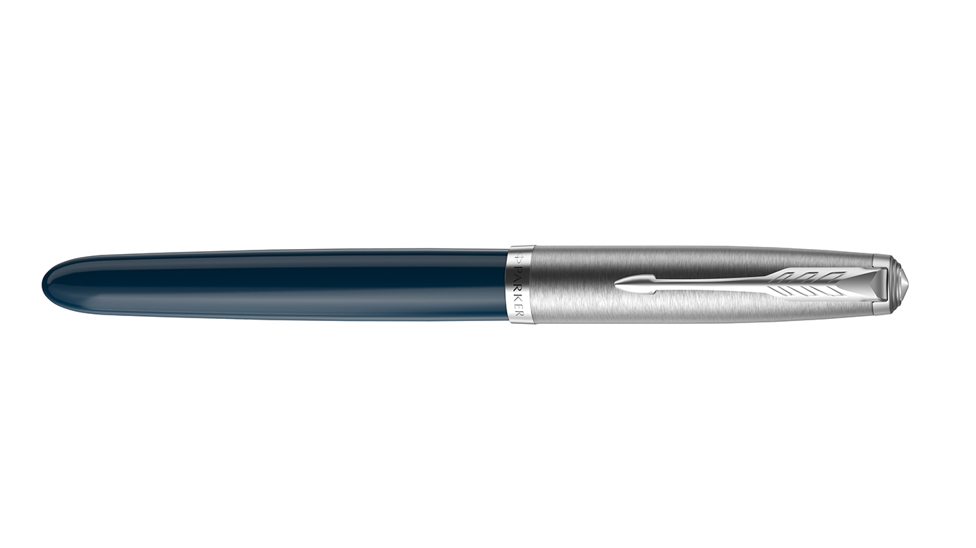 Parker 51 Fountain Pen in Midnight Blue with Chrome Trim