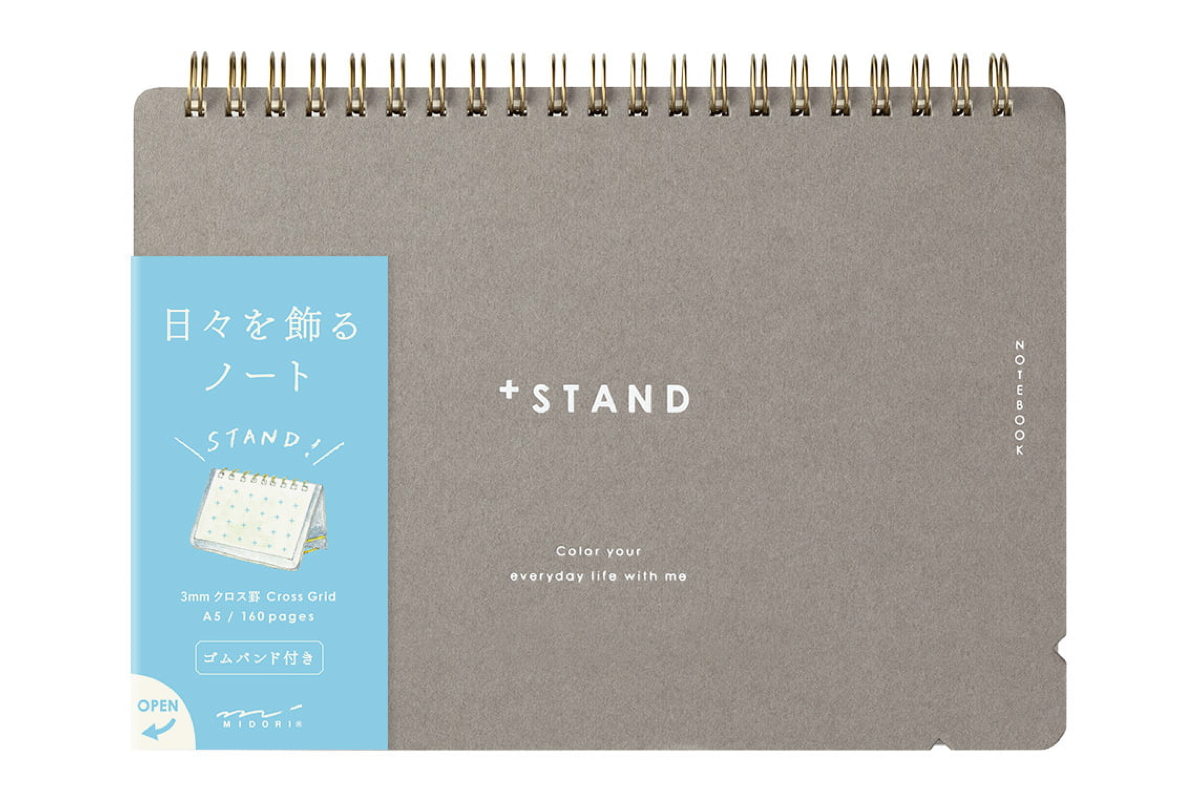 Midori Plus +Stand Notebook A5 Cross Grid