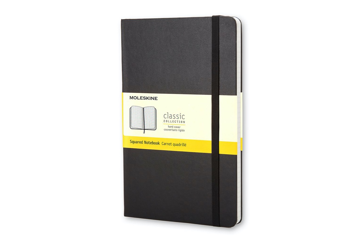 Moleskine Squared Hardcover Notebook Pocket Black