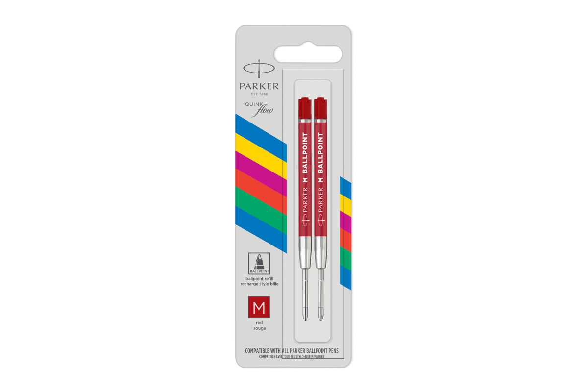 Parker Gel Balpenvulling Rood (2 stuks)