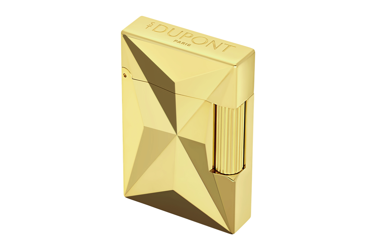 S.T. Dupont Ligne 2 Small 'Fire X' Yellow Gold Aansteker