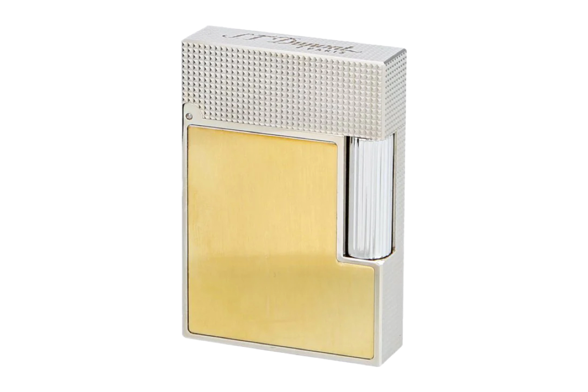 S.T. Dupont Ligne 2 Small Platinum and Brushed Gold Aansteker