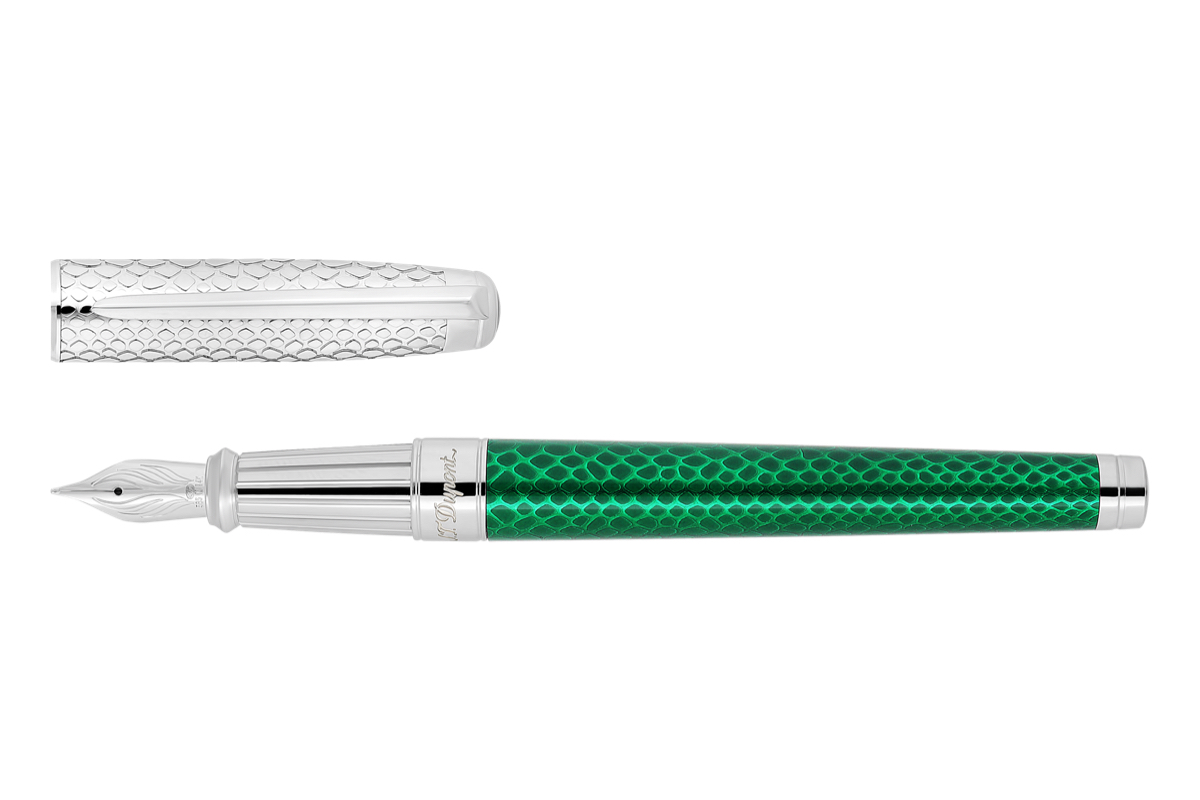 S.T. Dupont Line D Eternity 'Snake Skin Green' Vulpen