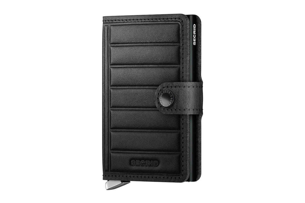 SECRID Premium Miniwallet Emboss Lines Black