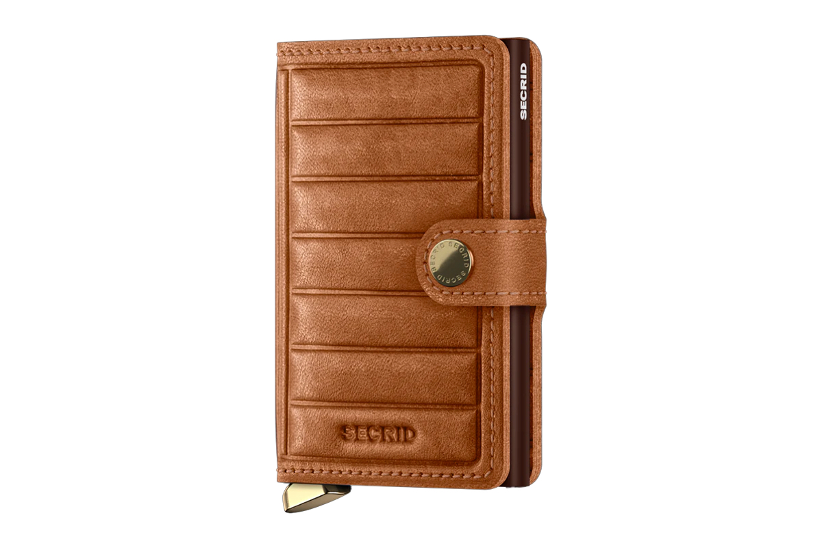 SECRID Premium Miniwallet Emboss Lines Cognac 