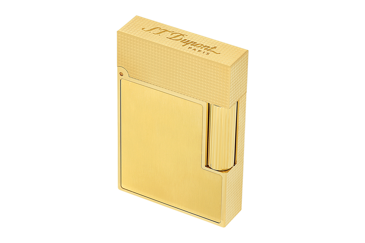 S.T. Dupont Ligne 2 Small Brushed Yellow Gold Aansteker