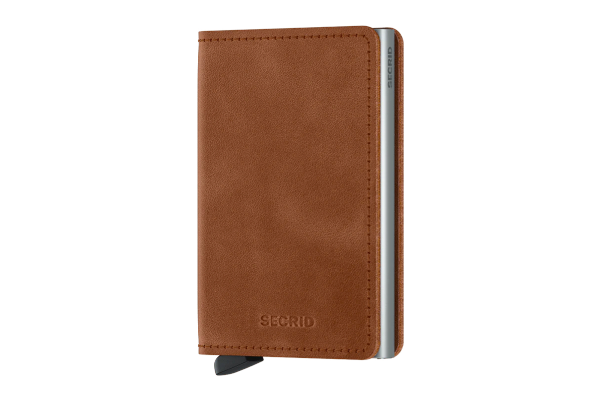 SECRID Slimwallet Vintage Cognac-Silver