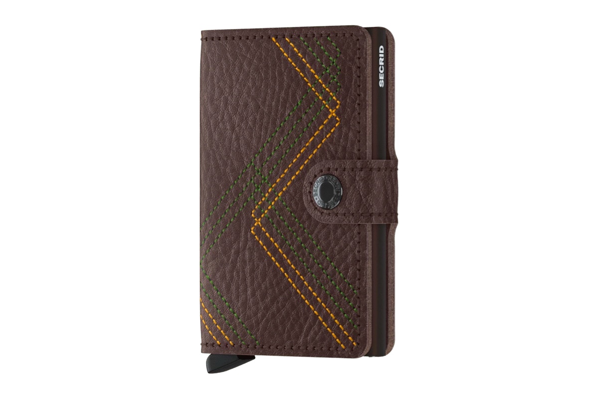 Secrid Miniwallet Stitch Linea Espresso