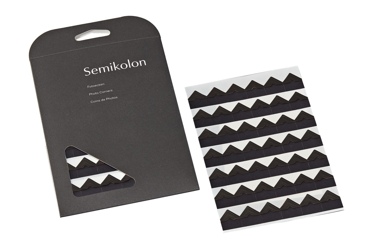 Semikolon Fotohoekjes 'Black', 252 stuks