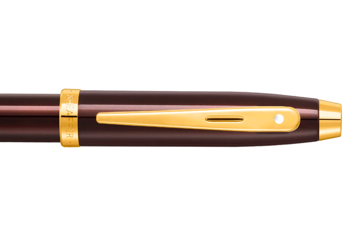 Sheaffer 100 Coffee Brown PVD Gold Fountain Pen